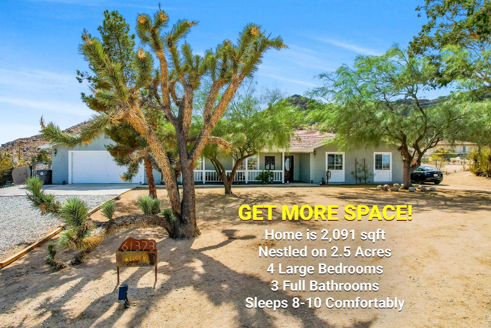Epic Views, Huge House, Acres Of J-Trees To Explore, Hot Tub, Pool, Ac, And Mini-Golf Joshua Tree Exterior photo